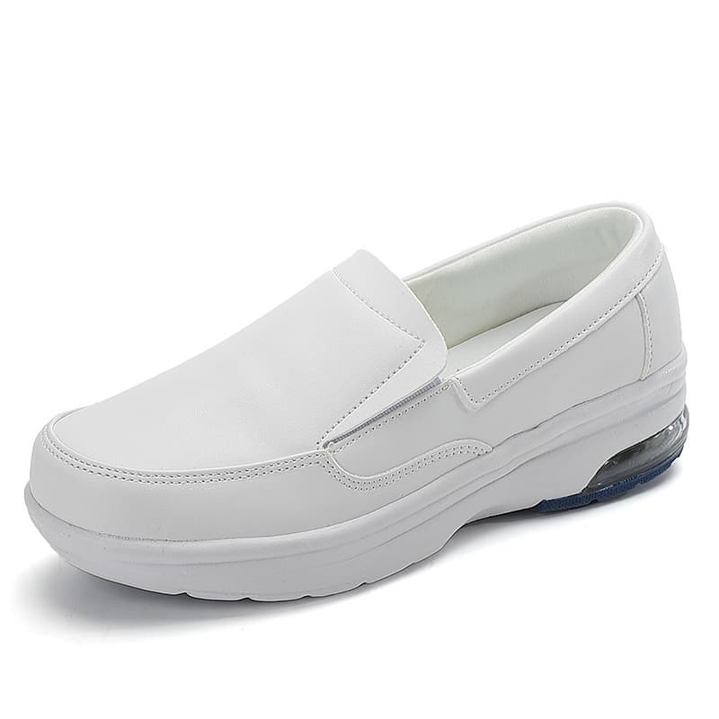 New Solid Color Round Head Low Top Leisure Small White Shoes Nurse Shoes Cushioned Leisure Loafers