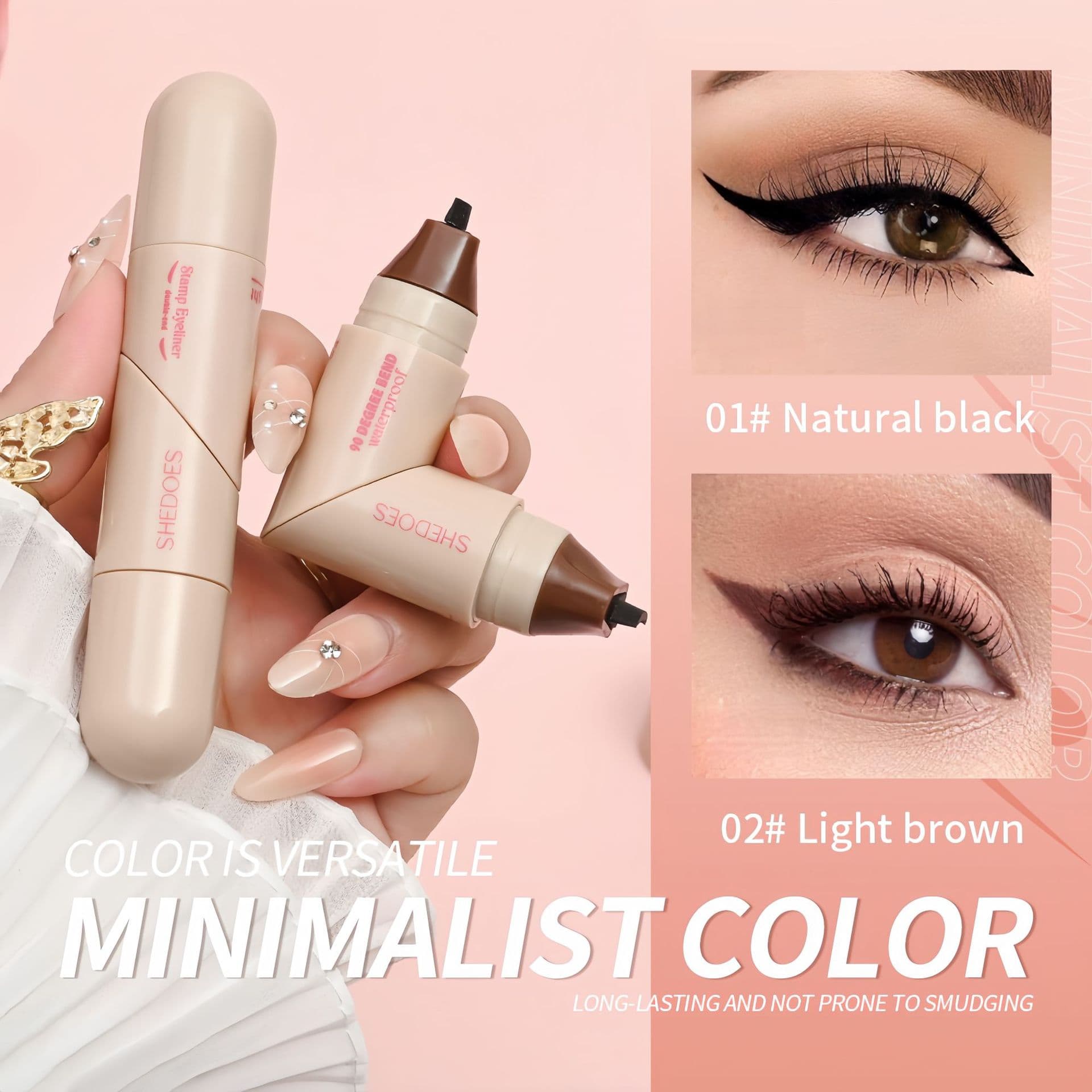 Southeast Asian SHEDOES Heart-Shaped Eyeliner Stamp - Waterproof, Sweatproof, Long-Lasting, Flexible, Lazy Eyeliner