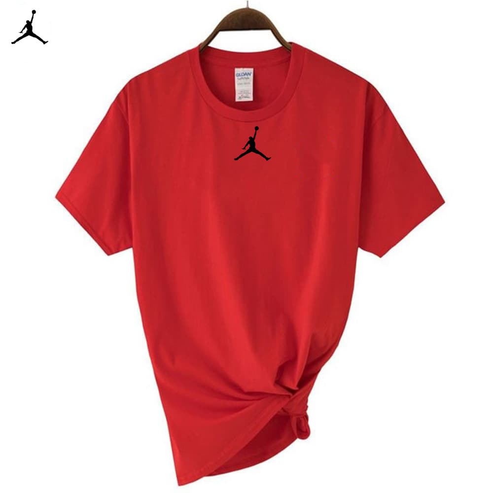 T-shirt d'été ample et décontracté à manches courtes et col rond pour homme, entièrement en coton, style sport fin