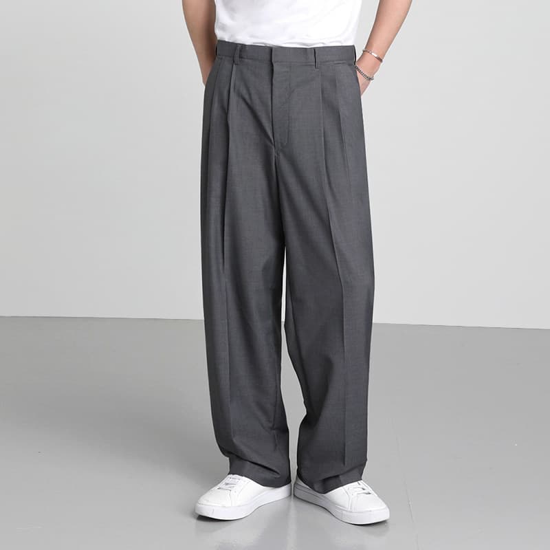 Men's Clothing Loose Straight Trend All Match Casual Drape Wide Leg Small Suit Pants