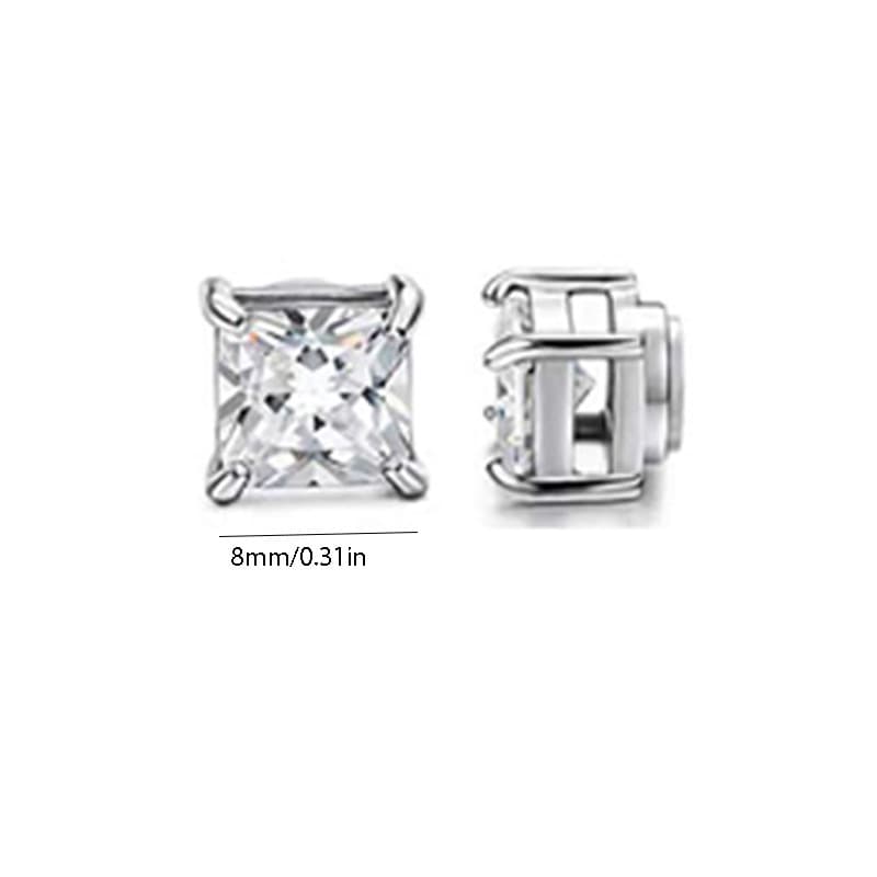Clips d'oreilles unisexes en acier inoxydable, sans perçage, aimantés, avec zircon. Boucles d'oreilles personnalisées et tendance.