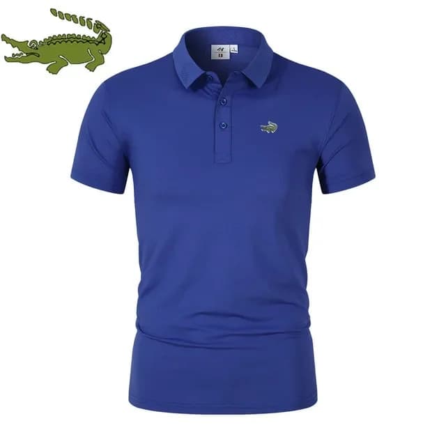 Polo à revers respirant en coton pour homme, broderie, popsicle, tendance, été, loisirs, affaires