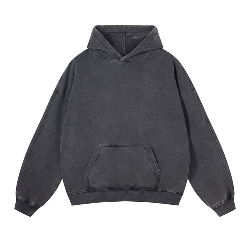 ​​Men's Heavyweight Hooded Sweatshirt - Vintage Washed Pullover With Clean Street Style For Autumn & Winter​​