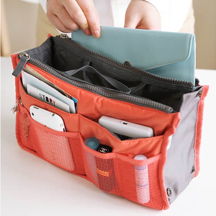 Women's Bags Direct Sales Double Zipper Bag Multifunctional Bag Cosmetic Storage Bag Liner Travel Cosmetic Bag
