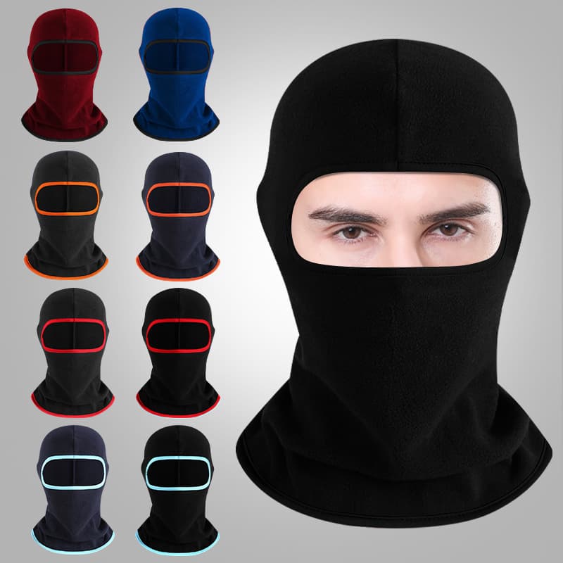 Cycling Fleece Hood Hat Autumn And Winter Cold Polar Fleece Ski Mask Outdoor Sports Windproof Warm Face Protection Hat
