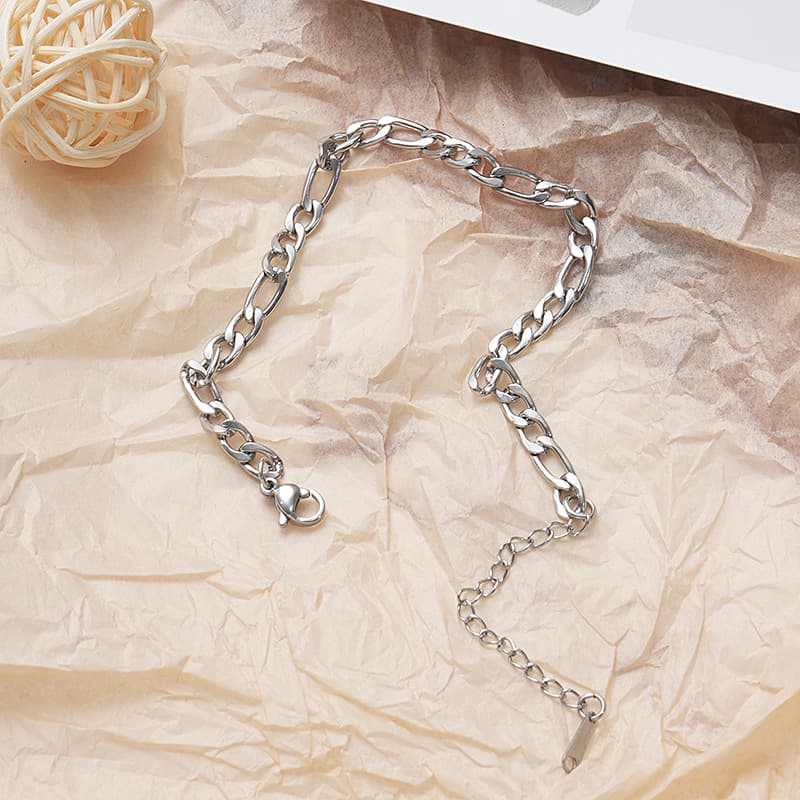 Korean Version Ins Internet Celebrity Figaro Titanium Steel Chain Women Hip Hop Trendy Brand Couple Simple Personality
