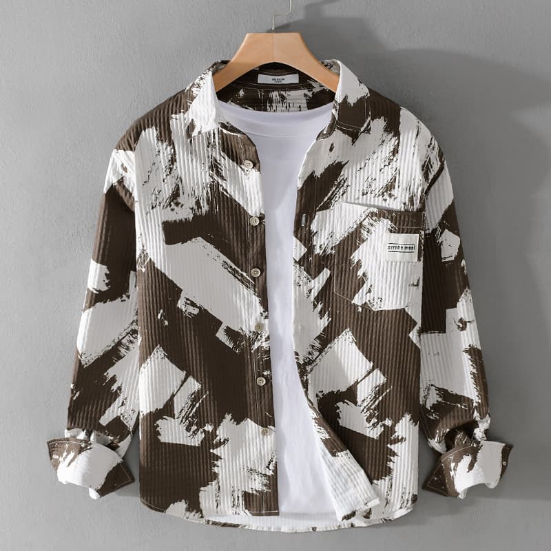 Men's High Quality Slim Fit Striped Shirt Long Sleeved Trendy Business Temperament Spring Autumn New Style Handsome