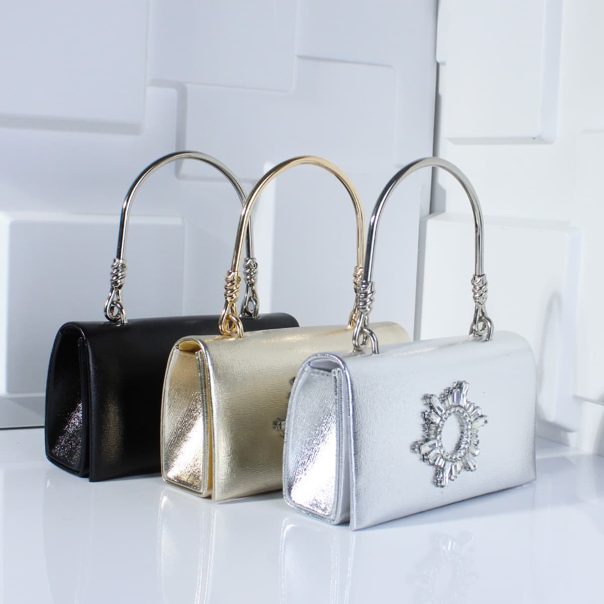 Women’s Bags Fashion Retro Rhinestone Exquisite Chain Small Square Bag Evening Rhinestone Handbag Dress Bag Messenger Bag