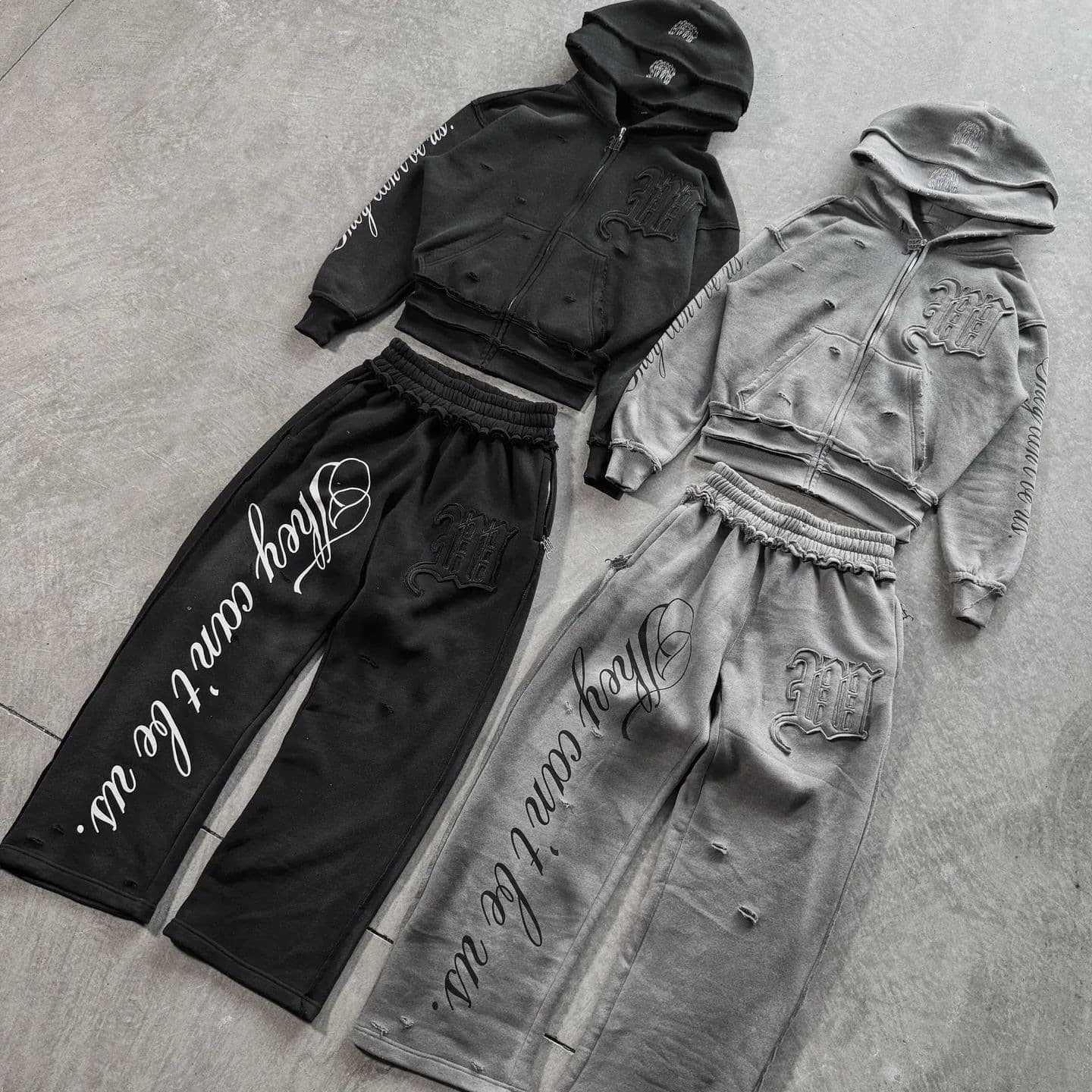 Young Boys Clothing Oversized Hoodie And Wide Leg Pants Set For Young Boys Clothes For Kids
