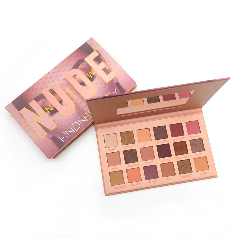 Internet Celebrity Same Style Huda 18 Color Desert Rose Eyeshadow Palette German British Niche Glitter Large Sequins NUDE