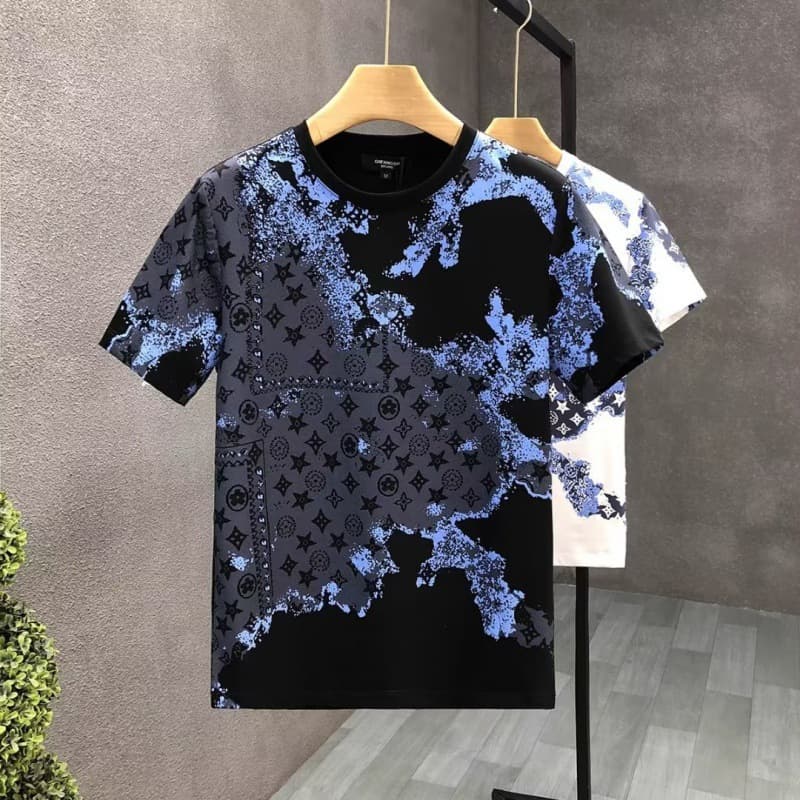 T-shirt d'été à manches courtes pour homme, haut slim à col rond, tendance, décontracté, pour étudiant