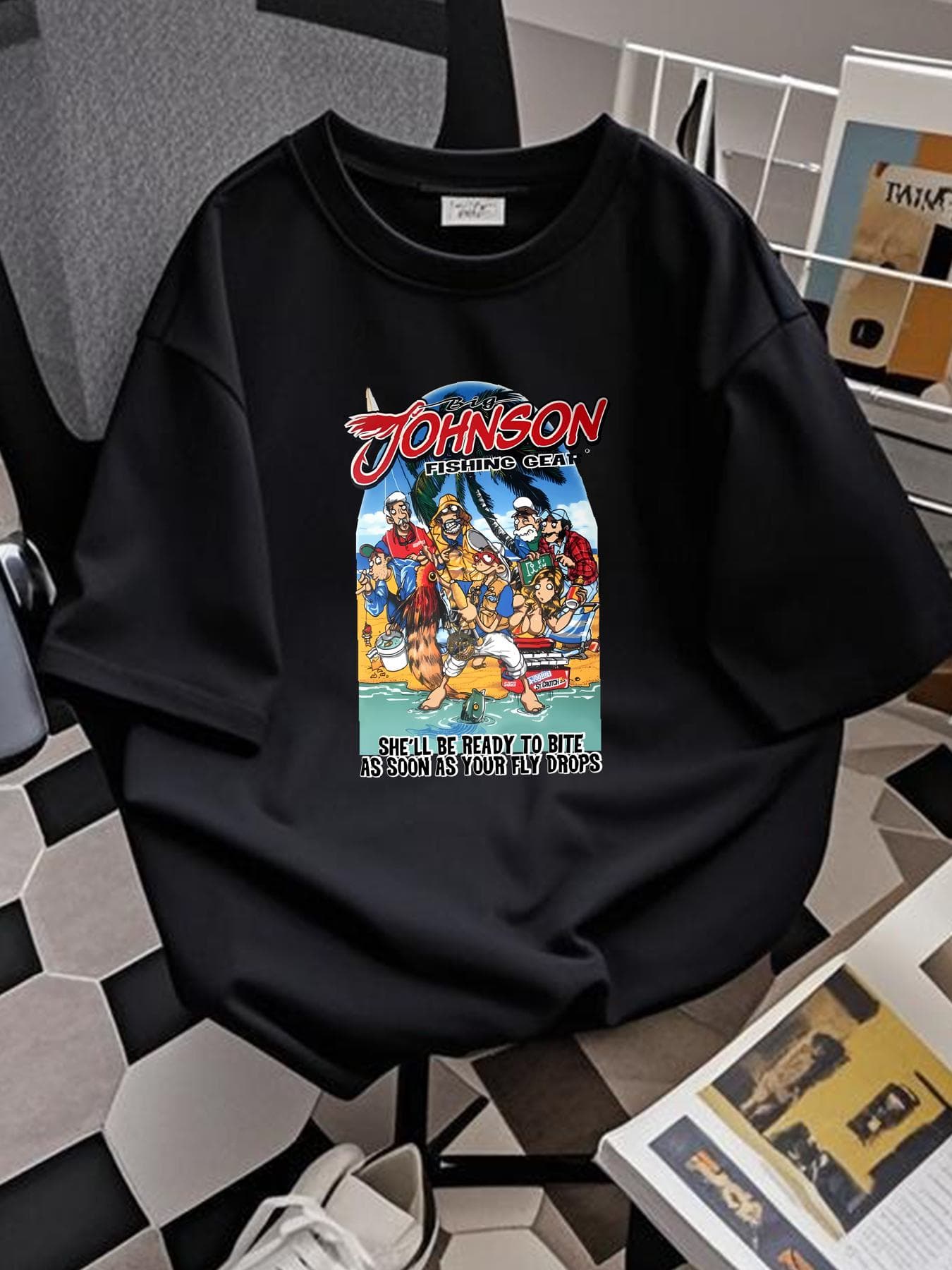 Big Johnson T Shirt, Gift- New,,, Hot- Cotton New Shirt . Father Gift. Casual Designer Clothes Soft Stylish Graphic Comfortable Streetwear Summer