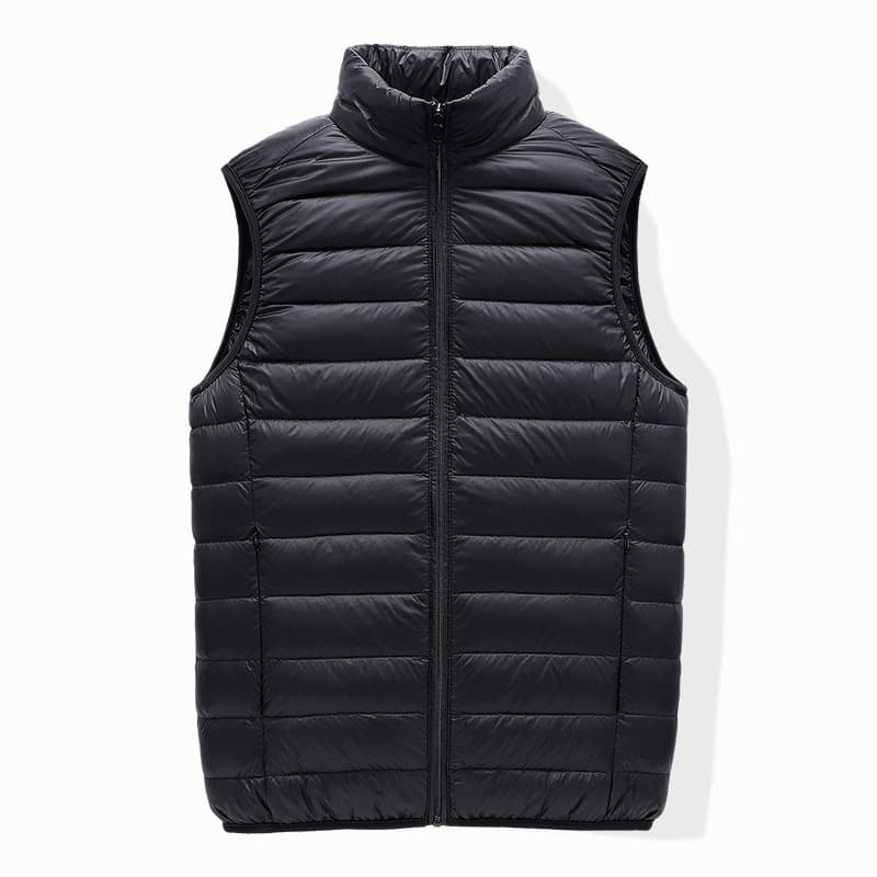 Down 2023 Winter Thick Warm Outerwear Vest Korean Casual Stand Up Collar Top Men's