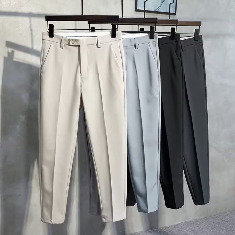 Men's Clothing Casual Pants Spring And Autumn Summer Thin Elastic Suit Pants Nine Point Trousers