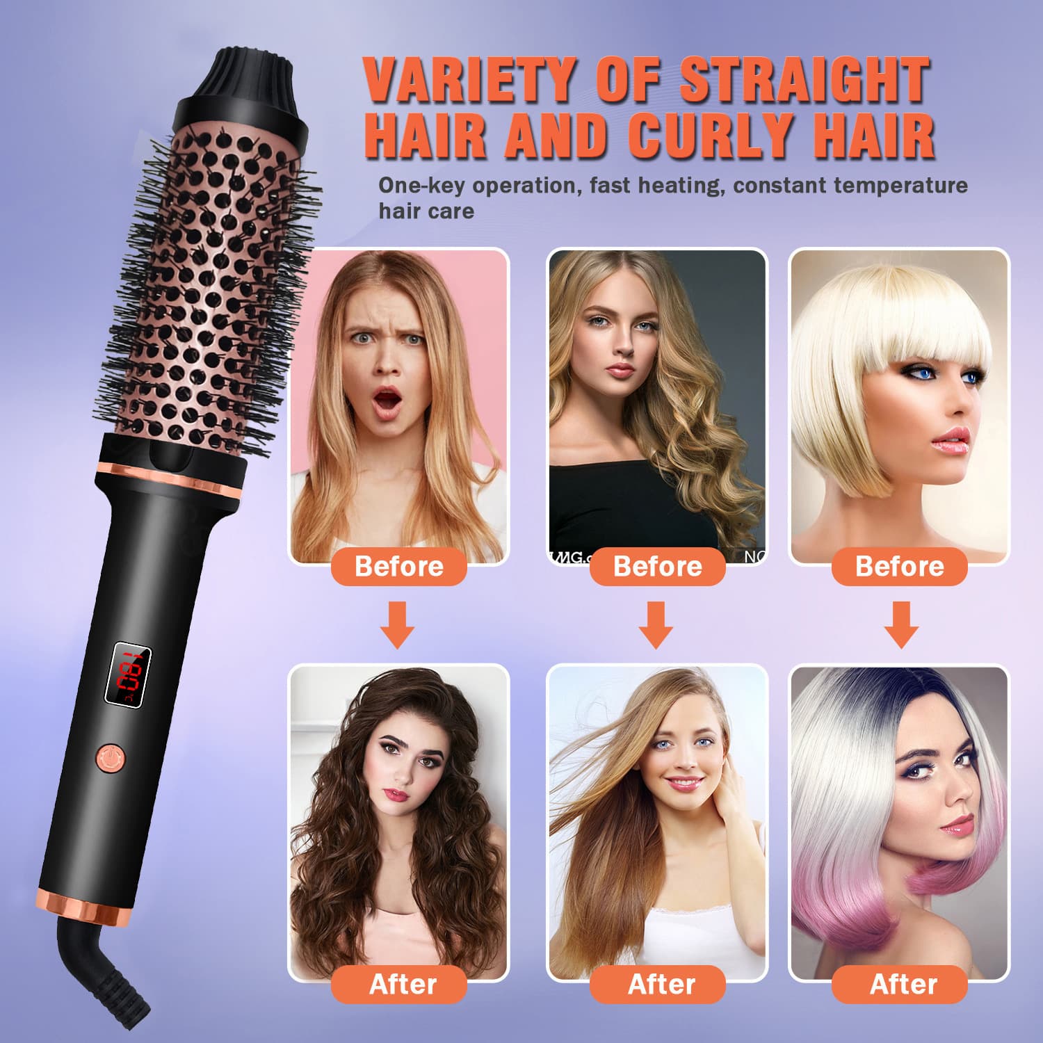New Style Hair Curling Comb Hot Air Comb Curling Iron Straight Curling Iron Dual-purpose Curling Iron Large Curling Iron Inner Buckle Bangs Iron
