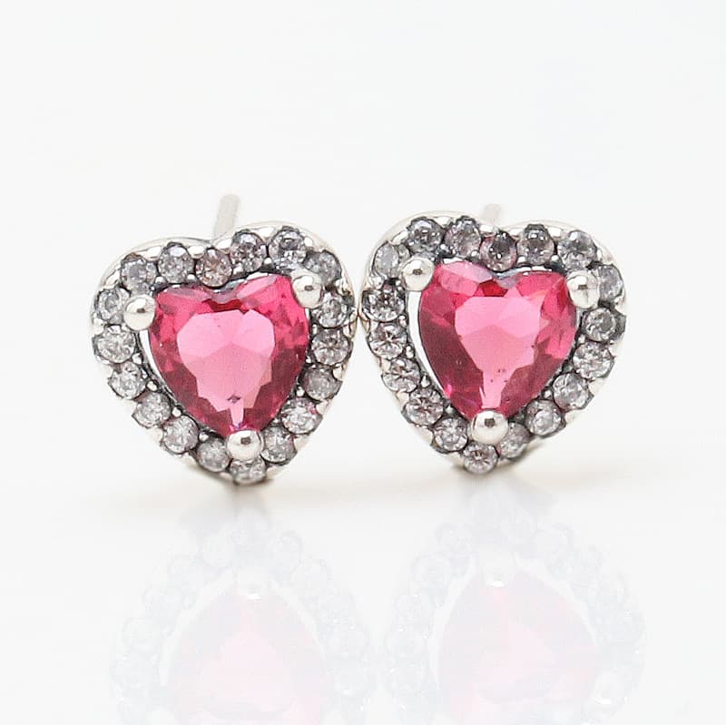 Women's Jewelry Noble Heart Earrings Fashion Items Retro Red Heart Shaped Earrings Female Surprise Gift
