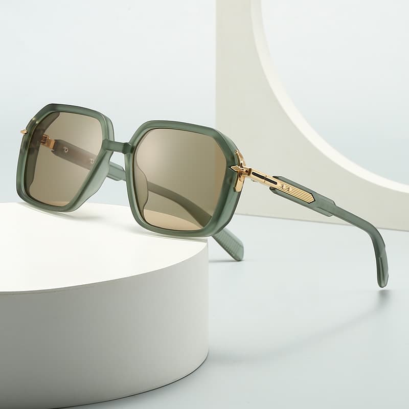 Men's Aviator Sunglasses Retro Double Bridge Square Frame Fashion Accessory For Men