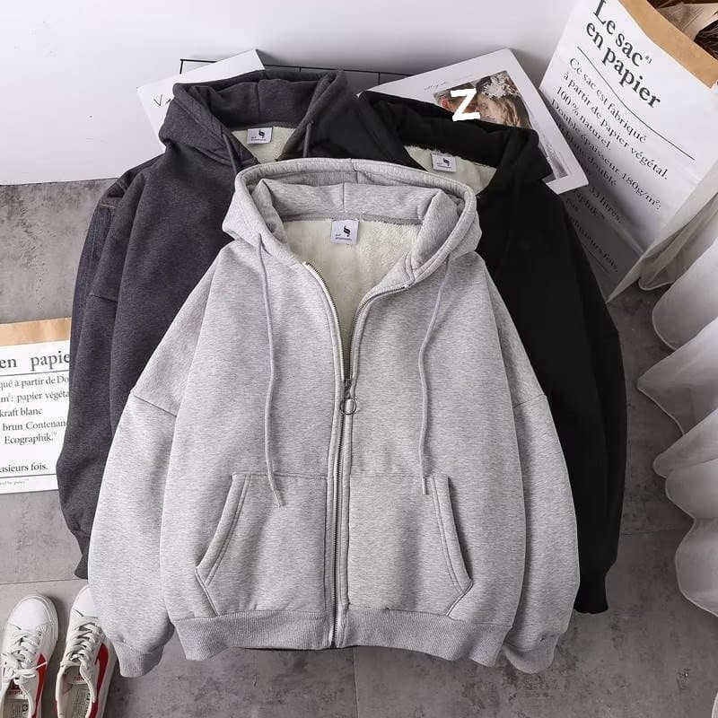 Men's Clothing Plus Velvet Jacket Men 2024 New Cardigan Large Size Casual Sweater Loose Autumn And Winter Zipper Hooded