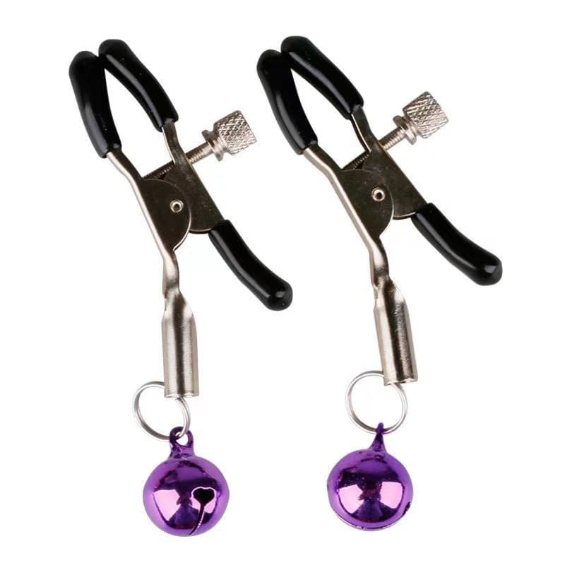 SM Adult Sex Toy Manufacturer Bell Clamps, Wholesale Female Nipple Stimulation Clamps With Double Bells