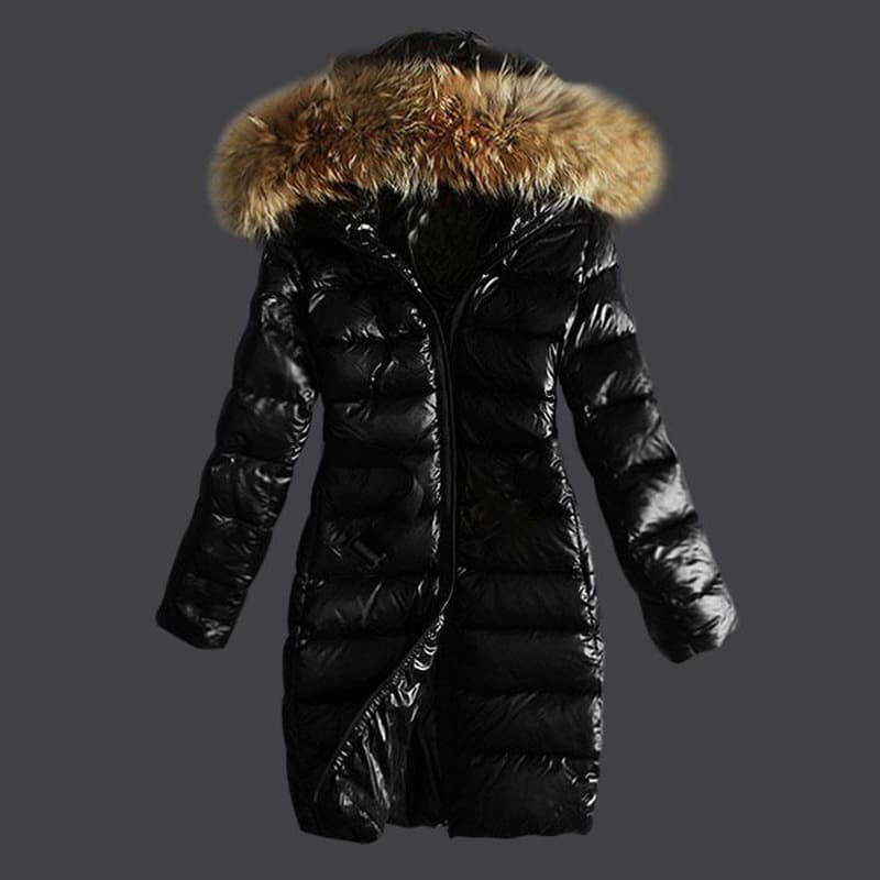 Women's Clothing hooded large fur collar fox fur long women's warm thick cotton coat in stock