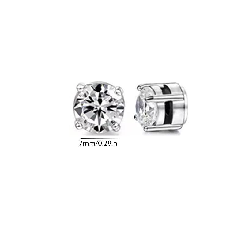 Clips d'oreilles unisexes en acier inoxydable, sans perçage, aimantés, avec zircon. Boucles d'oreilles personnalisées et tendance.