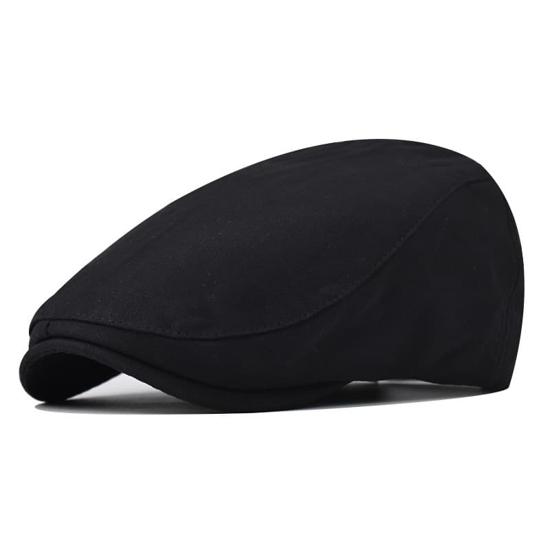 Unisex All-in-one retro beret for men simple cap for women knitted front cap light plate