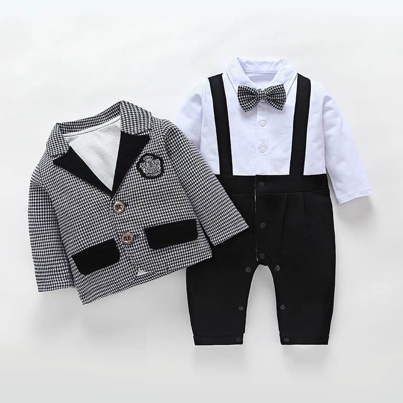 Kids’ Clothing two piece baby spring and autumn fart baby jumpsuit