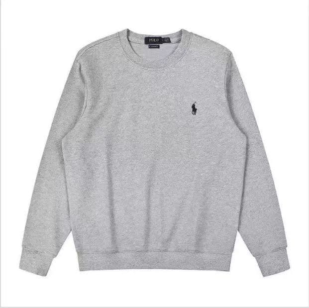 Pull unisexe à col rond fin en coton, style décontracté, avec broderie poney et manches longues, collection printemps-automne 2025.
