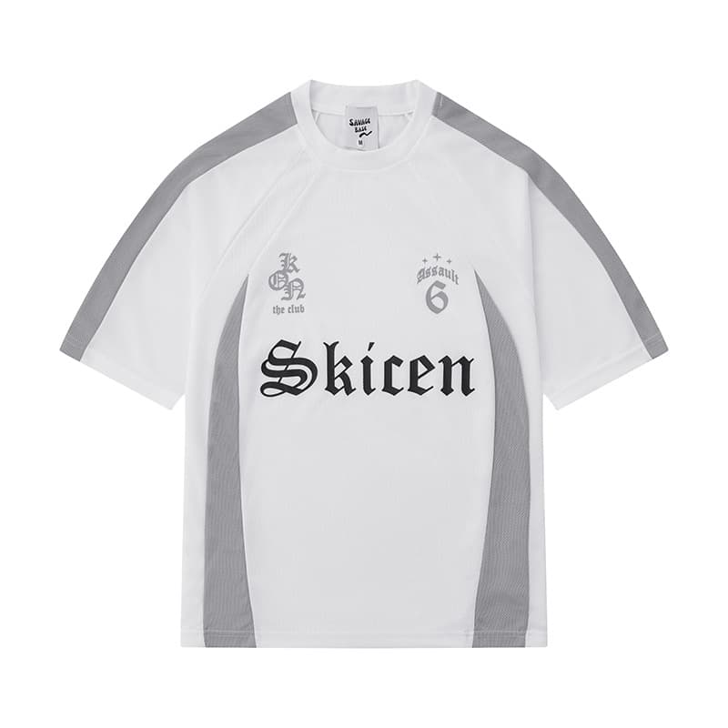 Men's Clothing Letter Print Short Sleeve Men's New Niche Design Hip Hop Loose T Shirt Top Trend