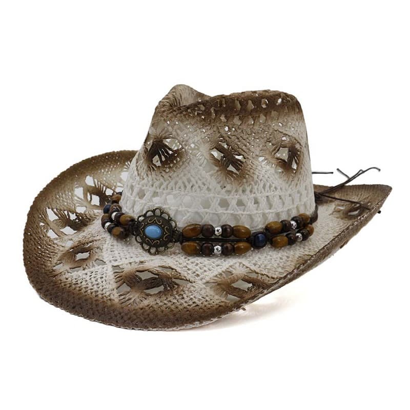 Hot Sale D&T 2024 New Fashion Cowboy Hat Men Women Vintage Vine Straw Weaving Knitted Trending Versatile High-Quality Sun Protect