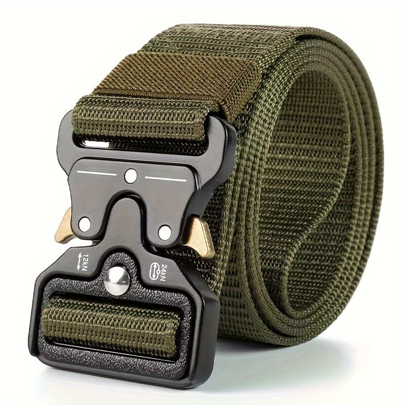 Ceintures de taille tactiques simples et décontractées pour l'extérieur, ceintures à boucle automatique, accessoires pour pantalons, jeans, pour femmes et hommes
