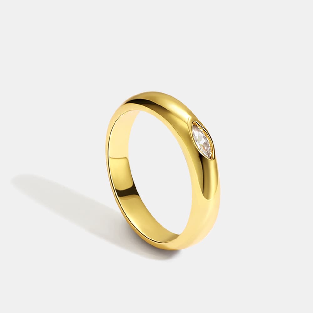 Copper Plated K Gold Diamond Couple Rings Fashion Classic Romantic Hand Jewelry Female Accessories Trend