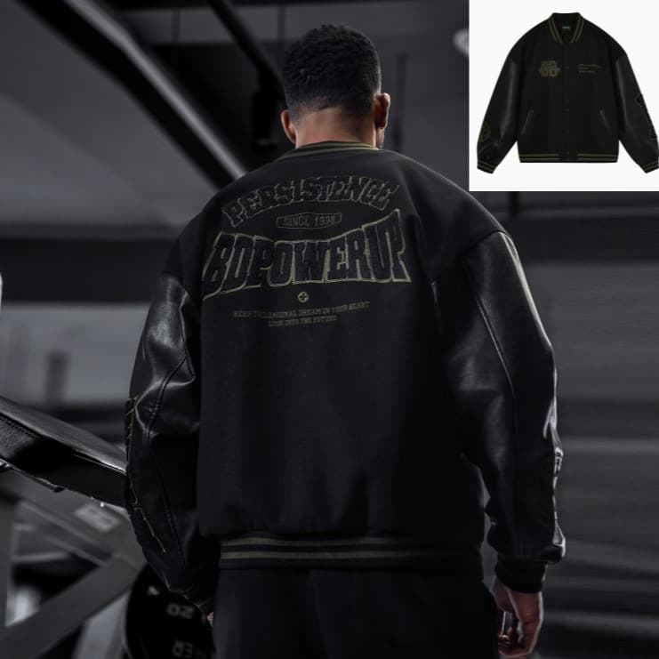 Men's Clothing Retro Letter Embroidered Baseball Uniform Men's Spring And Autumn National Trend Brand Casual Loose Jacket