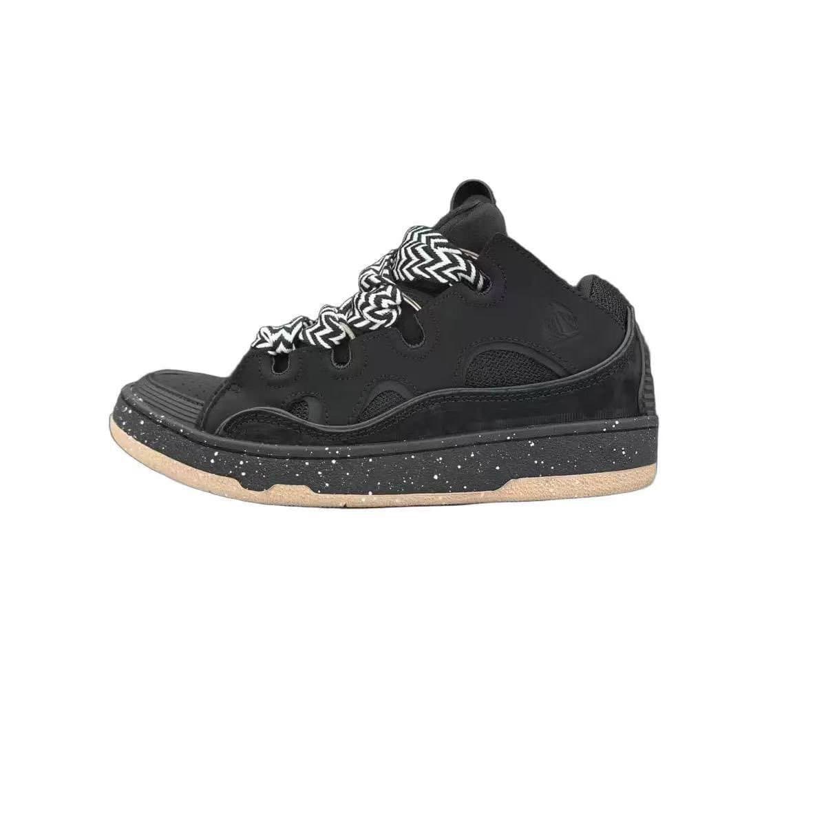 Nouvelles chaussures de sport décontractées CURB pour hommes et femmes, en cuir patchwork à lacets, style cross-frontalier. Nouvelles chaussures d