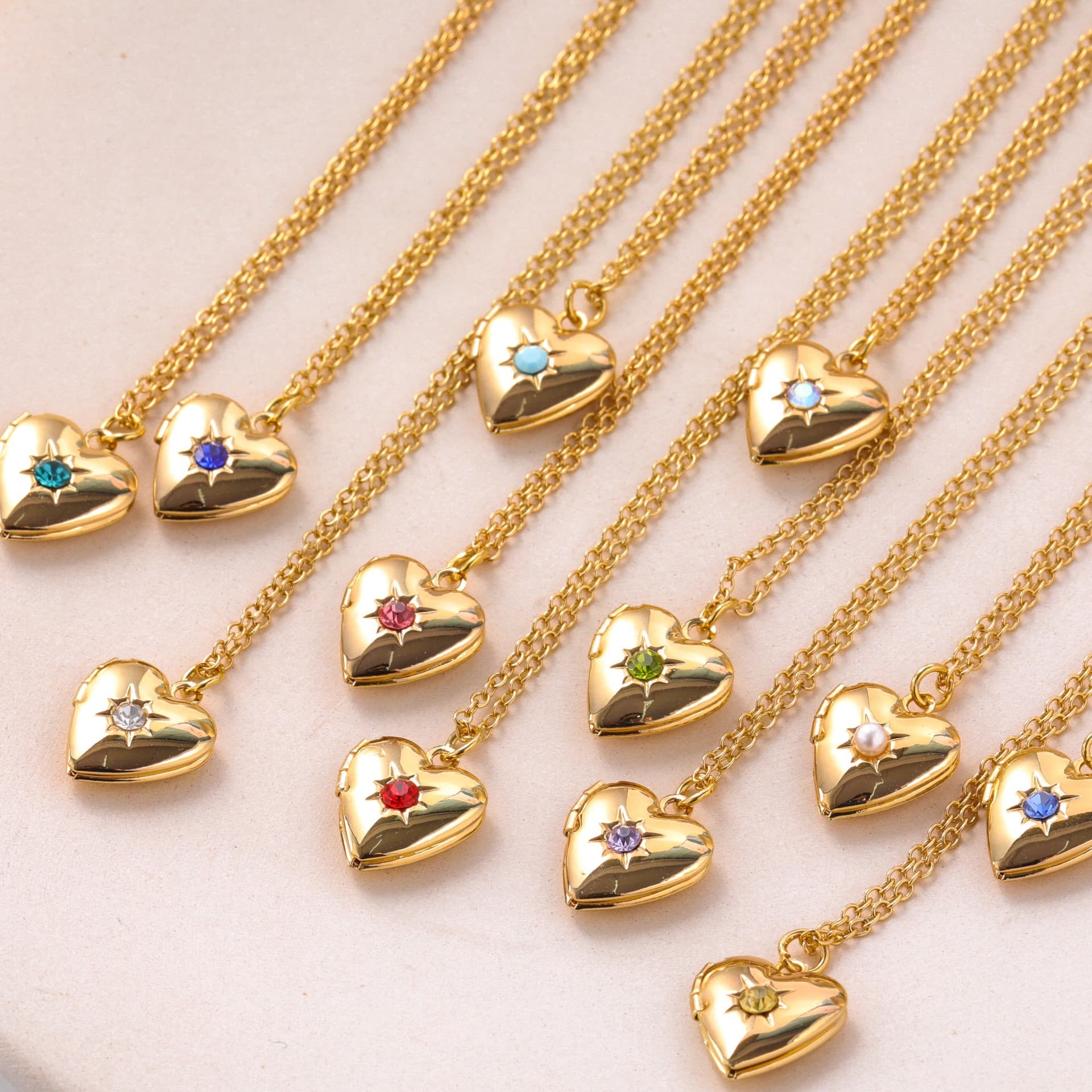 Women's Jewelry Heart Opening And Closing Album Necklace December Birthstone December Birthstone Heart Shaped Necklace Mother's Day Gift