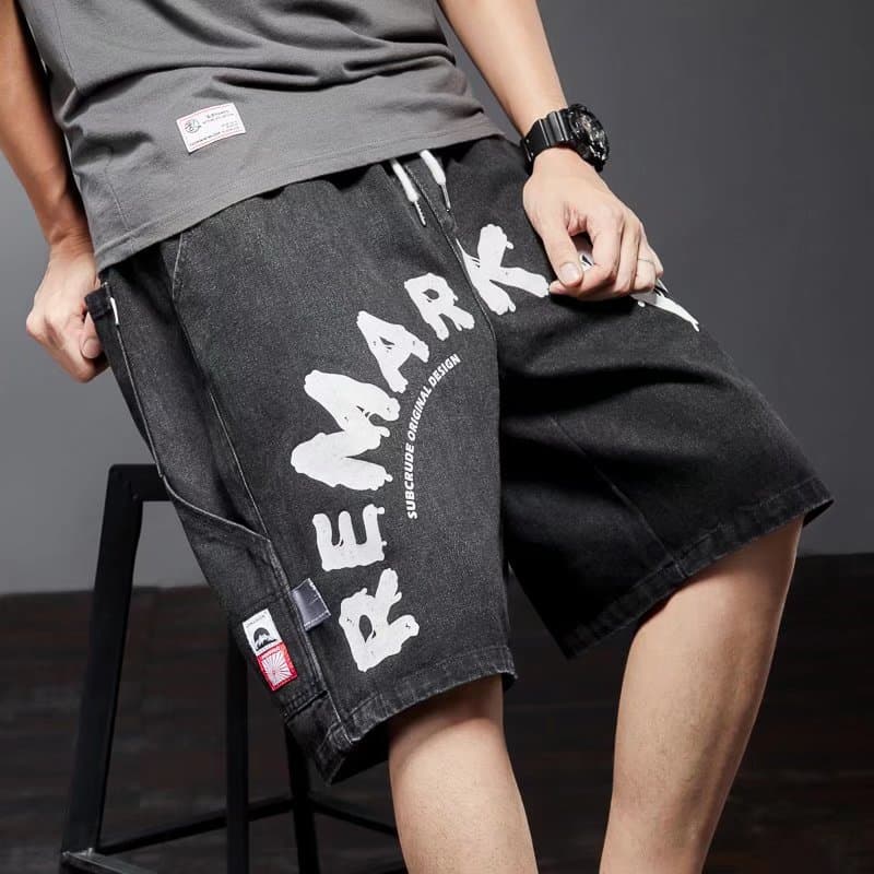 Men's Clothing Summer Thin Men's Denim Shorts Korean Style Trendy Brand Ins Loose Casual Five Point Pants For Boys