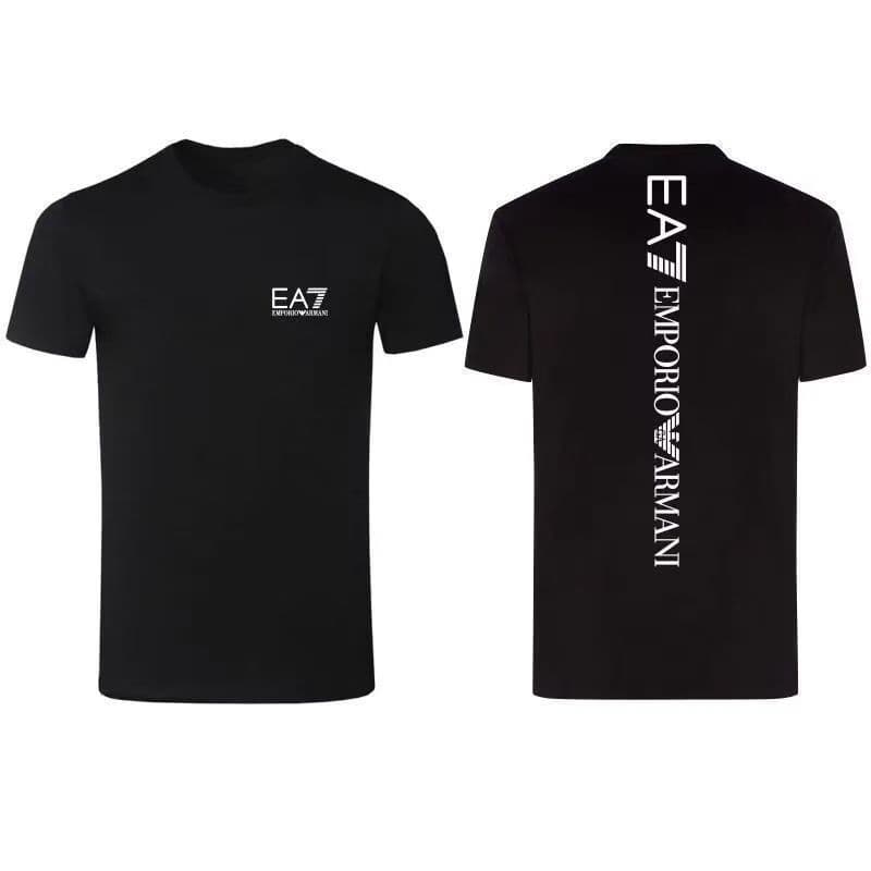 T-shirt à manches courtes et col rond EA7, collection été 2026, imprimé tendance pour homme.