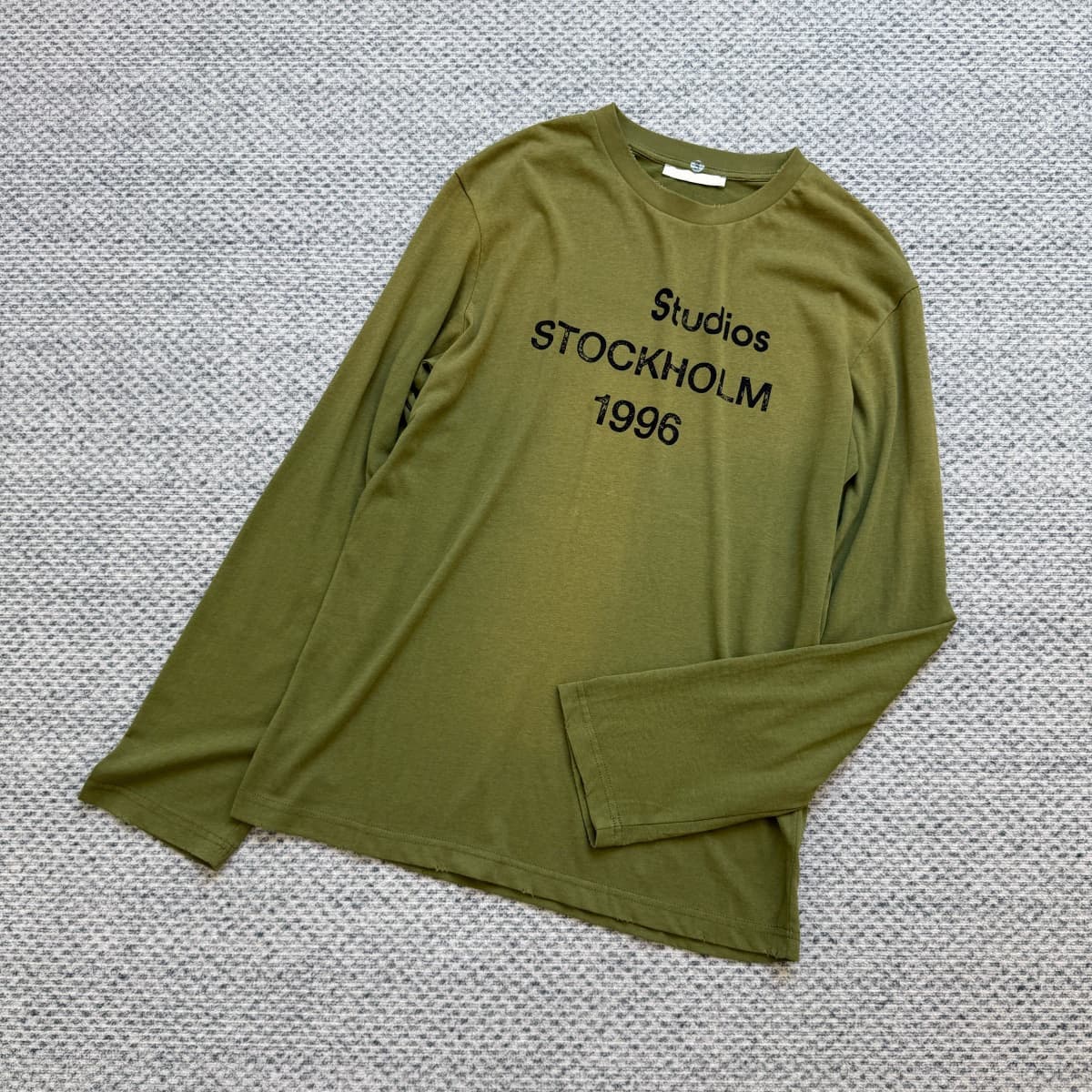 Version correcte du nouveau modèle 26, lettre avec impression du chiffre 1996, t-shirt ample à manches longues en coton-lin vieilli