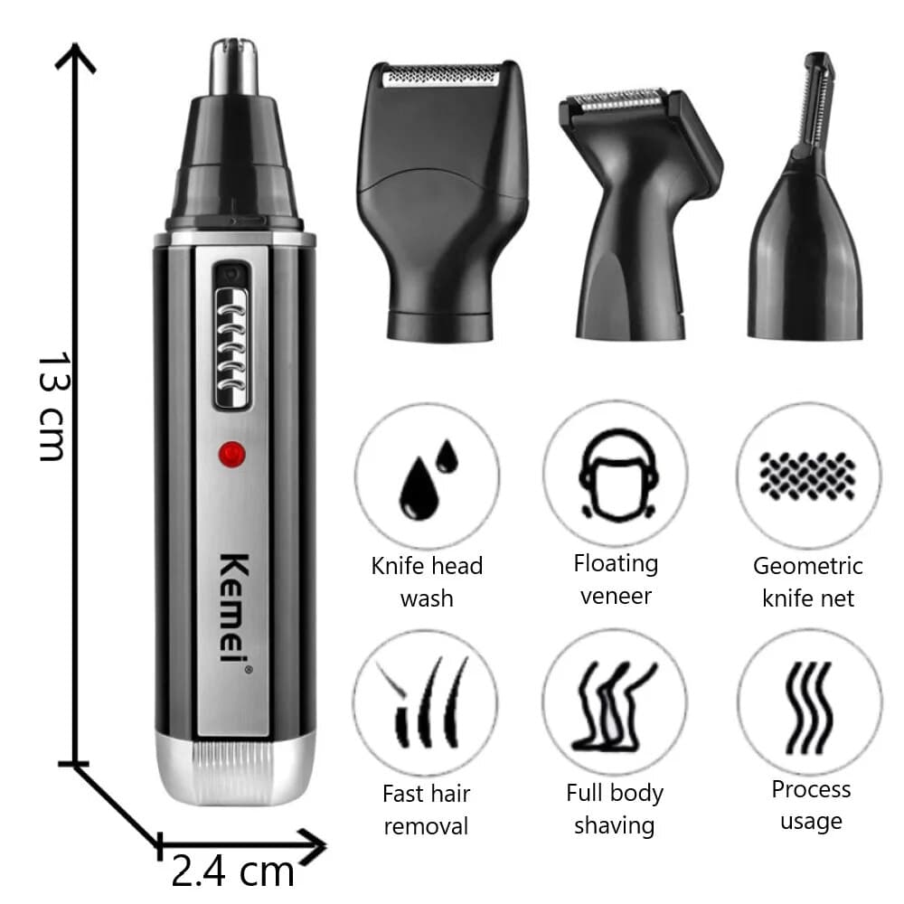 Rechargeable 4in1 Beard Men Eyebrow Trimmer For Nose And Ear Hair Removal Clean hine Eyebrow shaver Mini razor