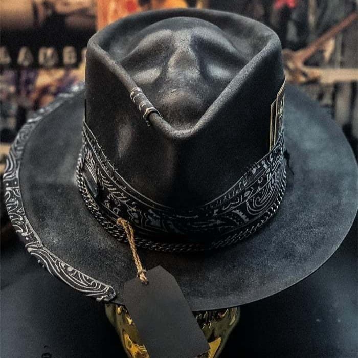 Halloween "Sad Reaper" handmade skull hat plush cowboy hat Halloween