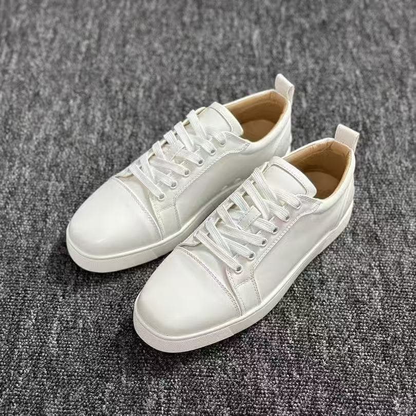 Nouvelles baskets en cuir de Guangzhou, lettres CL, semelle rouge, noires, printemps-automne, nouvelles chaussures tendance décontractées personnal