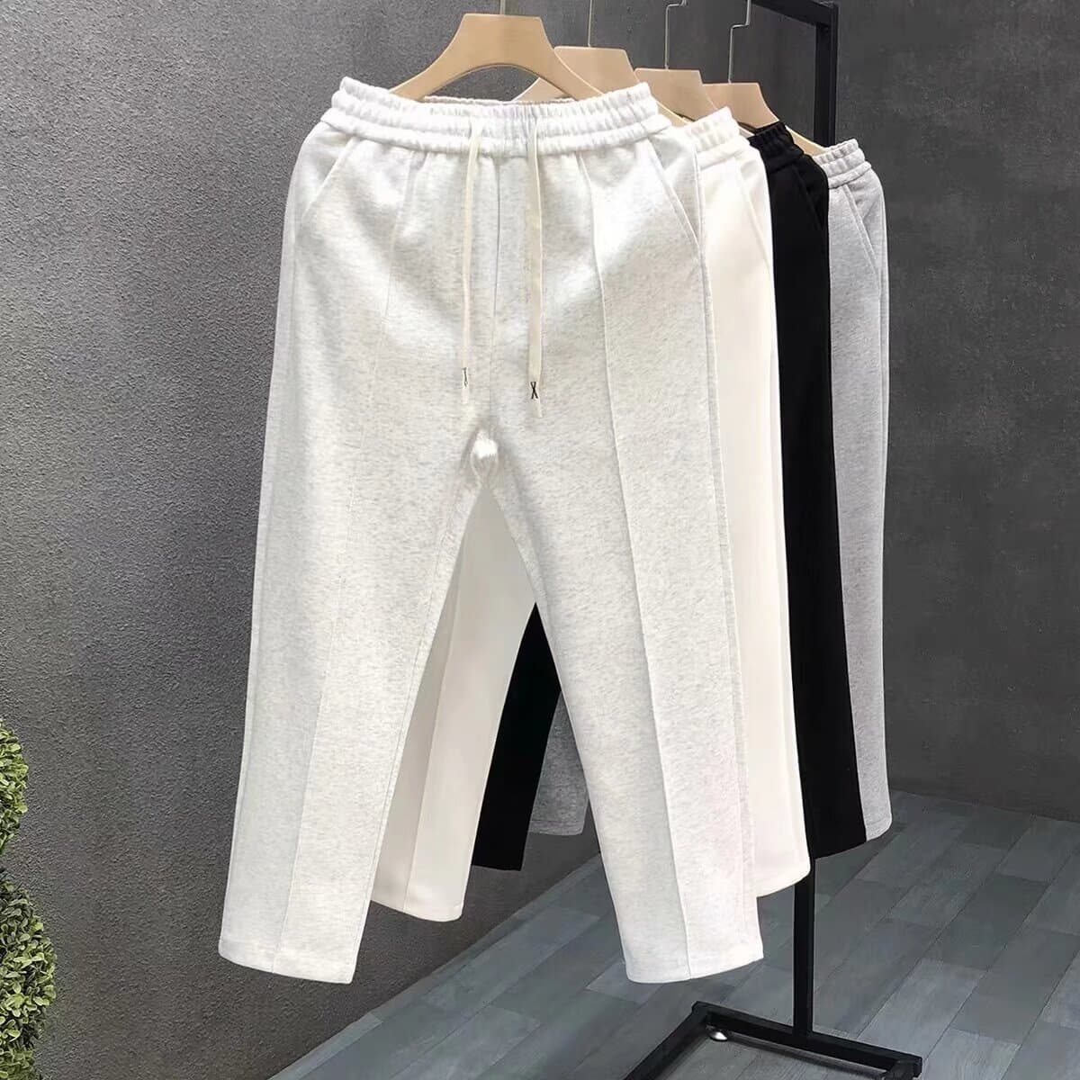 Men's Clothing Straight Leg Trousers Casual Loose Fit Pants Versatile Trendy Style For Spring And Autumn