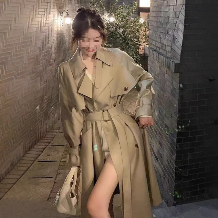 Elegant Korean-Style Long Trench Coat For Women - Slimming, Flattering & Versatile Outerwear For Petite To Plus Size​