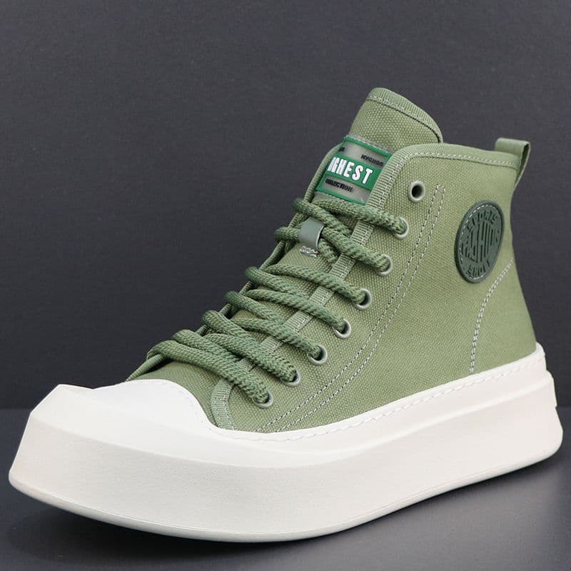 Men's Shoes High Top Canvas 2024 Spring Student Trend All Match New Breathable Men's Sports Casual Shoes