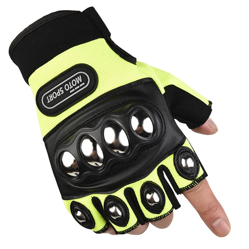 Tactical gloves Motorcycle anti-fall stainless steel hard shell half-finger riding gloves men's mountain bike riding equipment gloves