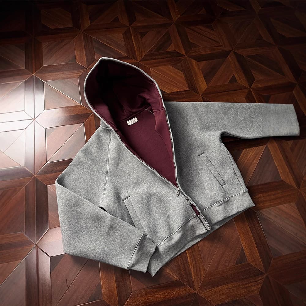 Men's Clothing Men's Boxy Hooded Sweatshirt - Air Layer Zip-Up Streetwear Jacket (2 Colors, M-XXL)