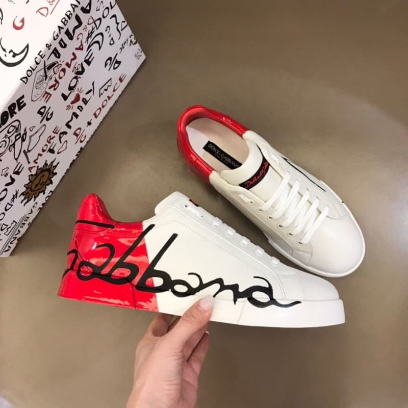 Baskets D&G New Graffiti pour homme, chaussures blanches polyvalentes et tendance, garanties qualité