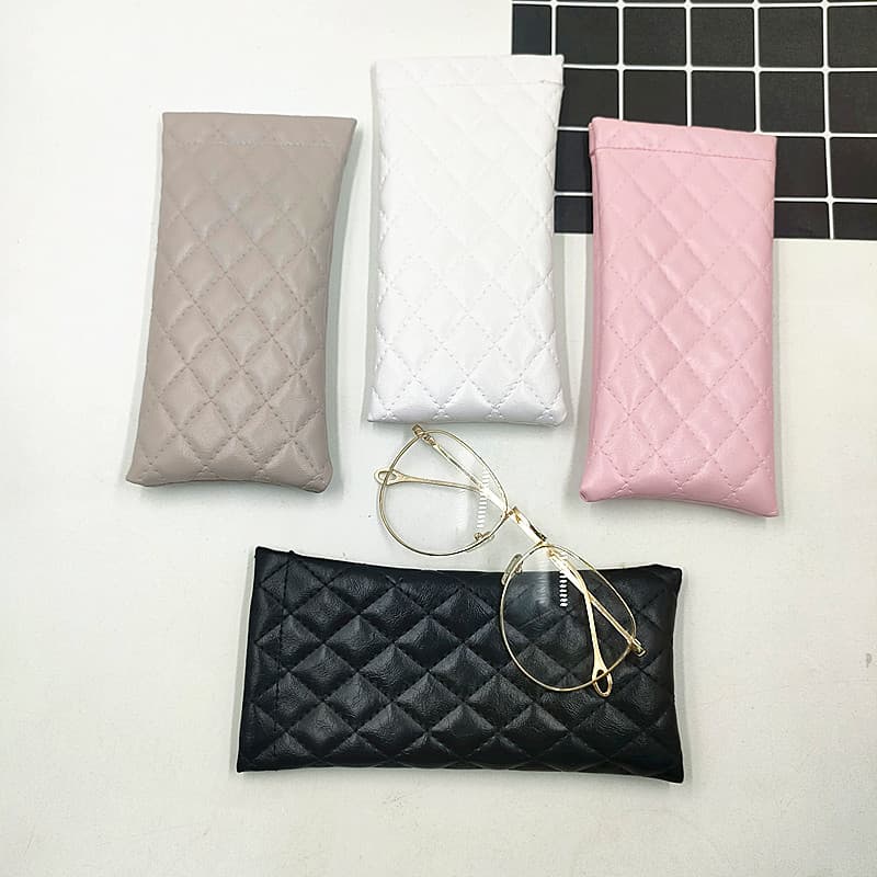 Unisex Elastic-mouth Glasses Bag Automatically Closes Glasses Storage Bag Leather Sunglasses Portable Sunglasses Storage Bag
