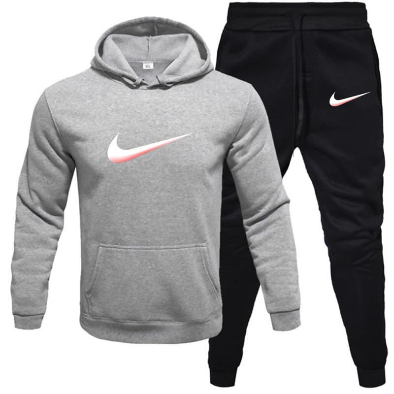 Ensemble de sport décontracté confortable imprimé de marque tendance 20214 automne et hiver nouveau sweat-shirt à capuche ample et pantalon.