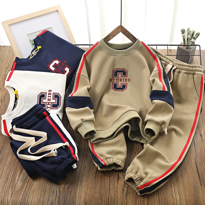 Kid's Clothing Boys sports suits spring two piece suits 2024 children's spring and autumn youth clothes middle and large children's clothing wholesale